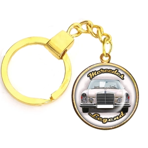 CARSTON Elegant Oldtimer Mercedes (II.) medál lánccal vagy kulcstartóval, ezüst vagy arany színben