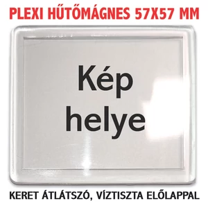 Kép 2/2 - Képtartó hűtőmágnes (üres) 57x57 mm