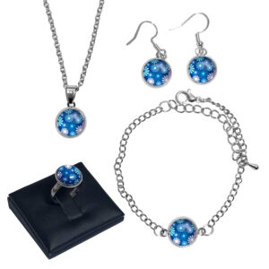 kék-virágos-üveglencsés-gyűrű,-választható-arany-és-ezüst-színben