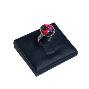 világűr-piros-üveglencsés-gyűrű,-választható-arany-és-ezüst-színben