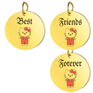 Best Friends Forever Hello Kitty hármas medál lánccal vagy kulcstartóval