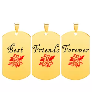 Best Friends Forever virágos hármas medál lánccal vagy kulcstartóval