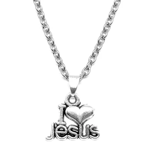 Kép 1/6 - I Love Jesus-medál-választható-láncra-vagy-karkötőre-kulcstartóra