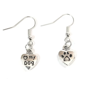 Kép 1/2 - love-my-dog-fulbevalo-valaszthato-arany-vagy-ezust-szinu-akasztoval