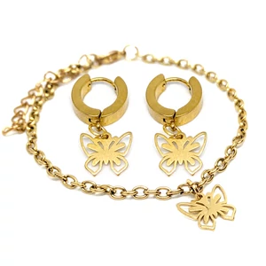 Kép 1/3 - pillangós-charmos-karkoto-fülbevaló-szett