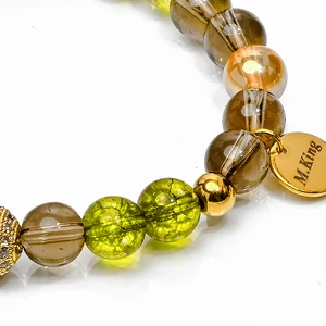 Kép 6/7 - peridot-füstkvarc-és-arany-angyal-aura-ásvány-karkötő-több-méretben