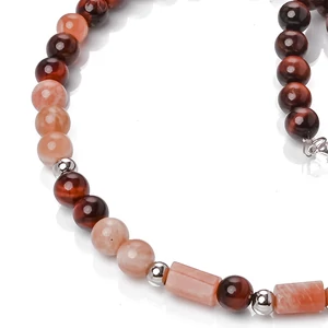Kép 9/9 - Silk Marble – Napkő és tigrisszem exkluzív ásvány ékszerszett (nyaklánc + karkötő) dobozban