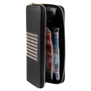 Kép 3/3 - Maria King-designbőr-szegecses-pénztárca-black