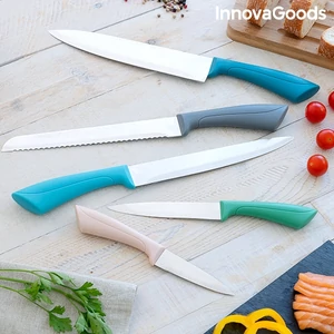 Kép 4/7 - Minőségi, többszínű modern vágóeszköz készlet, InnovaGoods, 5 db-os