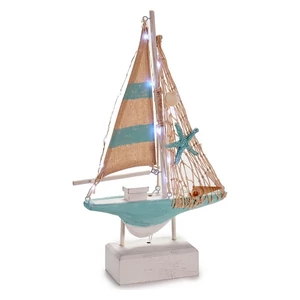 Kép 3/3 - Ledes Vitorlás dekoráció, Barco Fa (5,5x31,5x19 cm)