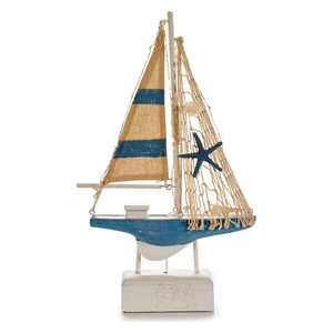 Kép 1/3 - Ledes Vitorlás dekoráció, Barco Fa (5,5x31,5x19 cm)