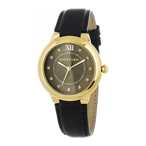 Kép 1/4 - Devota&Lomba cseppálló, bőrszíjas luxus női karóra (34 MM), dobozban