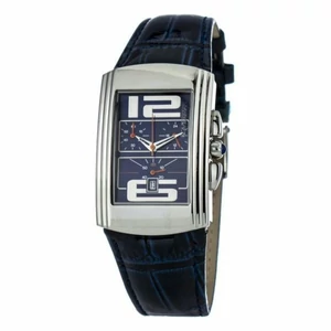 Kép 1/6 - Chronotech-kék-bőrszíjas-prémium-chronograph-cseppálló-uniszex-karóra-3-ATM