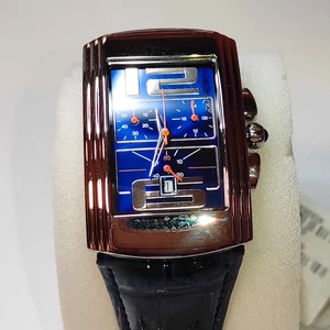 Kép 5/6 - Chronotech kék bőrszíjas prémium chronograph cseppálló uniszex karóra, 3 ATM