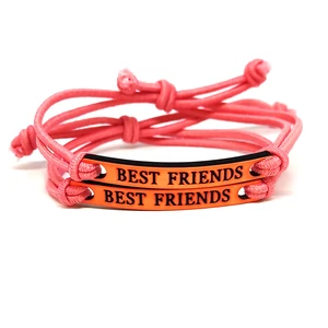 Kép 1/3 - best-friends-legjobb-baratok-paros-szovet-karkoto-mályva