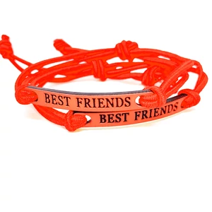 Kép 1/3 - best-friends-legjobb-baratok-paros-szovet-karkoto-piros