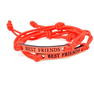 Kép 3/3 - best-friends-legjobb-baratok-paros-szovet-karkoto-piros