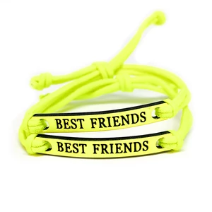 Kép 1/4 - best-friends-legjobb-baratok-paros-szovet-karkoto-sárga