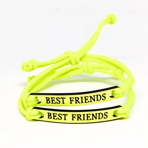 Kép 3/4 - best-friends-legjobb-baratok-paros-szovet-karkoto-sárga
