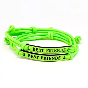 Kép 1/3 - best-friends-legjobb-baratok-paros-szovet-karkoto-neonzöld