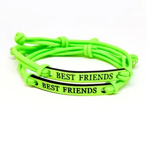 Kép 3/3 - best-friends-legjobb-baratok-paros-szovet-karkoto-zöld