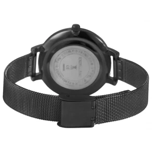 Kép 3/3 - Excellanc-acél-hálószíjas-női-karóra-virág-díszítéssel-fekete-39-mm