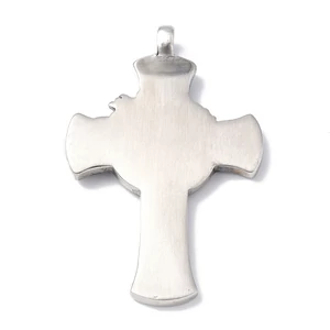 Kép 4/5 - kereszt medalos-Rozsdamentes-acel-ferfi-nyaklanc-60-cm