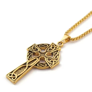 Kép 1/5 - Antik-hatású-kereszt-medal-nyaklanccal-60-cm