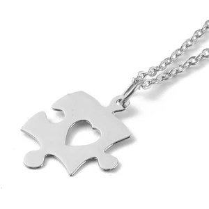 Kép 2/4 - rozsdamentas-acel-paros-puzzle-medal-nyaklanccal