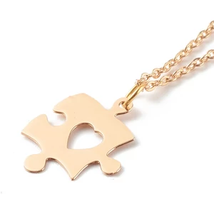 Kép 2/4 - rozsdamentas-acel-paros-puzzle-medal-nyaklanccal
