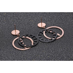 Kép 5/5 - Nemesacél óra fülbevaló, rose gold