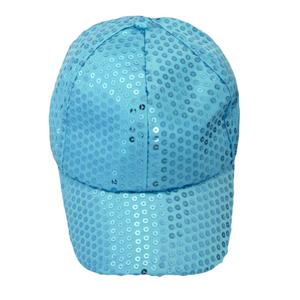 Divatosan csillogó baseball sapka, égszínkék