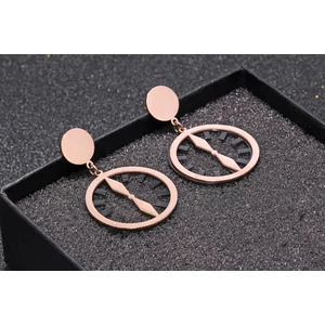 Kép 2/5 - Nemesacél óra fülbevaló, rose gold