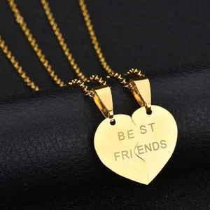 Kép 3/3 - nemesacel-best-friends-kettos-medal-nyaklanccal-arany-szinu