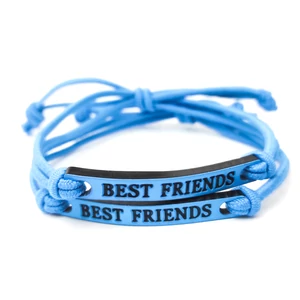 Kép 1/2 - best-friends-legjobb-baratok-paros-szovet-karkoto-kék