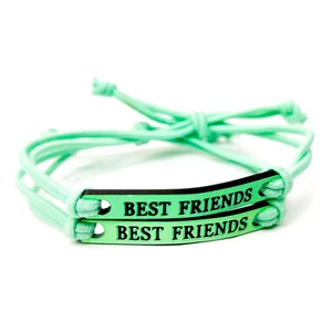 Kép 1/2 - best-friends-legjobb-baratok-paros-szovet-karkoto-zöld