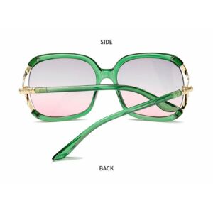 Színátmenetes divat női napszemüveg, zöld