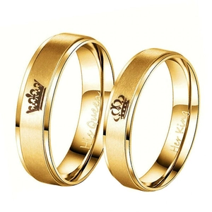 HER KING nemesacél arany színű gyűrű, 9