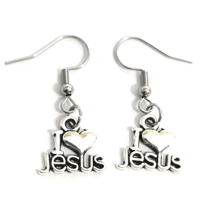Kép 1/4 - I Love Jesus -fülbevaló
