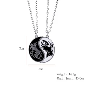 Kép 2/5 - yin-yang-sarkanyos-paros-nyaklanc