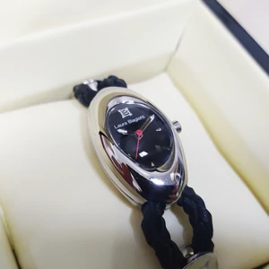 Kép 3/5 - Laura Biagiotti fonott bőrszíjas, ultra trendi luxus női karóra (22 MM) dobozzal, fekete