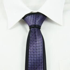 fekete-lila duplamintás nyakkendő