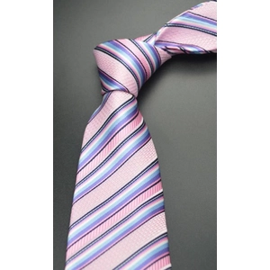 rózsaszín csíkos nyakkendő