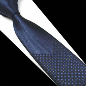 Kék dupla mintás nyakkendő