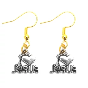 Kép 2/4 - I Love Jesus -fülbevaló