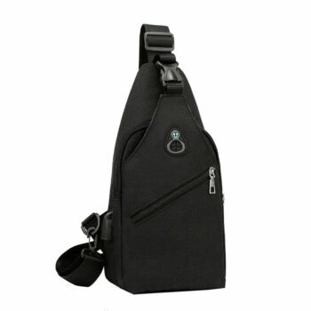 Kicsi, kényelmes uniszex vászon hátizsák (26x6x16 cm), fekete