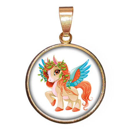 Pegasus-üveglencsés-medál-lánccal-karkötővel-vagy-fülbevalóval