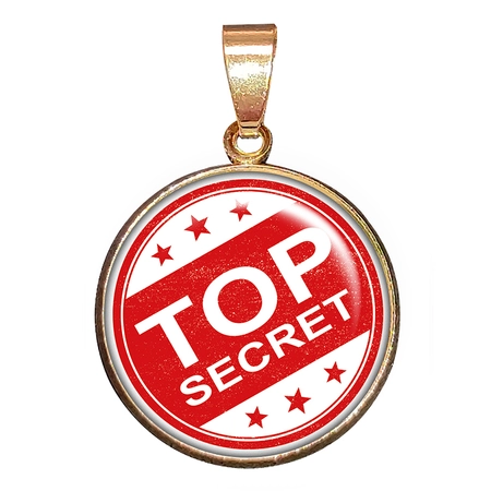 Top Secret (Szigorúan titkos)-medál-lánccal-vagy-választható-karkötőre-fülbevalóra-kulcstartóra-medál-lánccal-vagy-választható-karkötőre-fülbevalóra-kulcstartóra