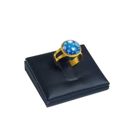kék-virágos-üveglencsés-gyűrű-választható-arany-és-ezüst-színben