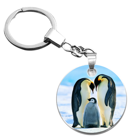 pingvincsaládos-kulcstartó
